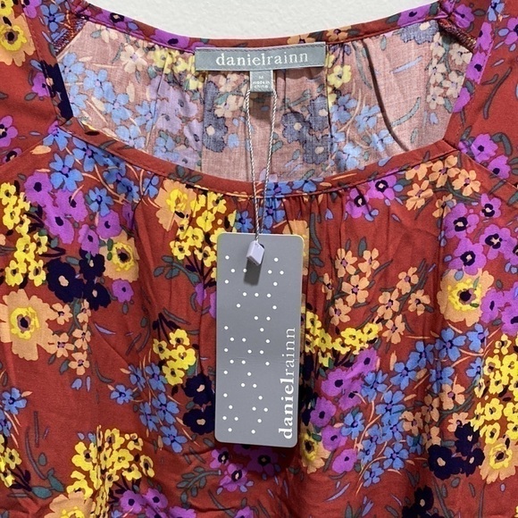 Daniel Rainn Persephone Pleated Hem Top M589 RED /Medium 🌟 - Picture 5 of 7